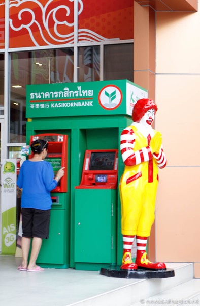 Bangkok ATM Machine Ronald McDonald