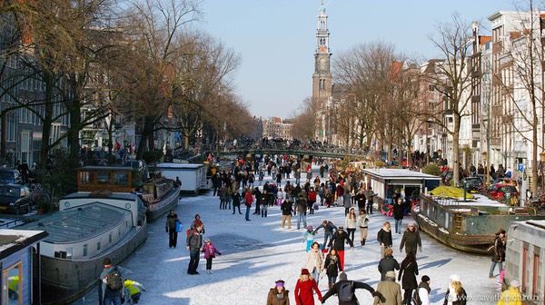 Amsterdam frozen canals, Westertoren