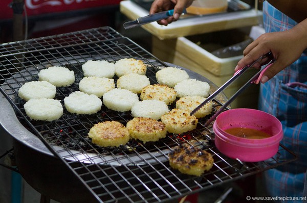 Crispy rice cakes from the grill, great taste