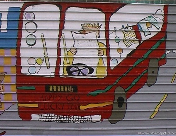 Singapore graffiti public bus system