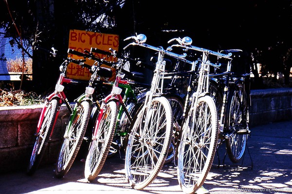 Lijiang bycicles for rent