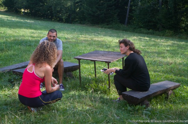 Relaxing during the Taikiken sessions during the natural tuning week in Czech