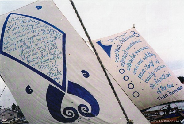 Sri Lanka catamaran art and poetry, Marcel van Maele en Theo Fransen