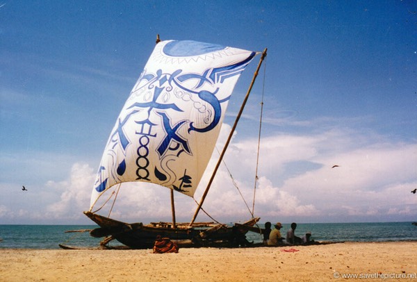 Sri Lanka catamaran art, time to relax 