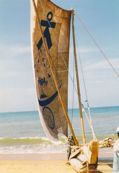 Sri Lanka ancient catamaran art