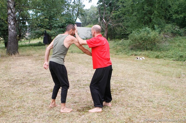 Taikiken Jochem and Omid training crossing hand